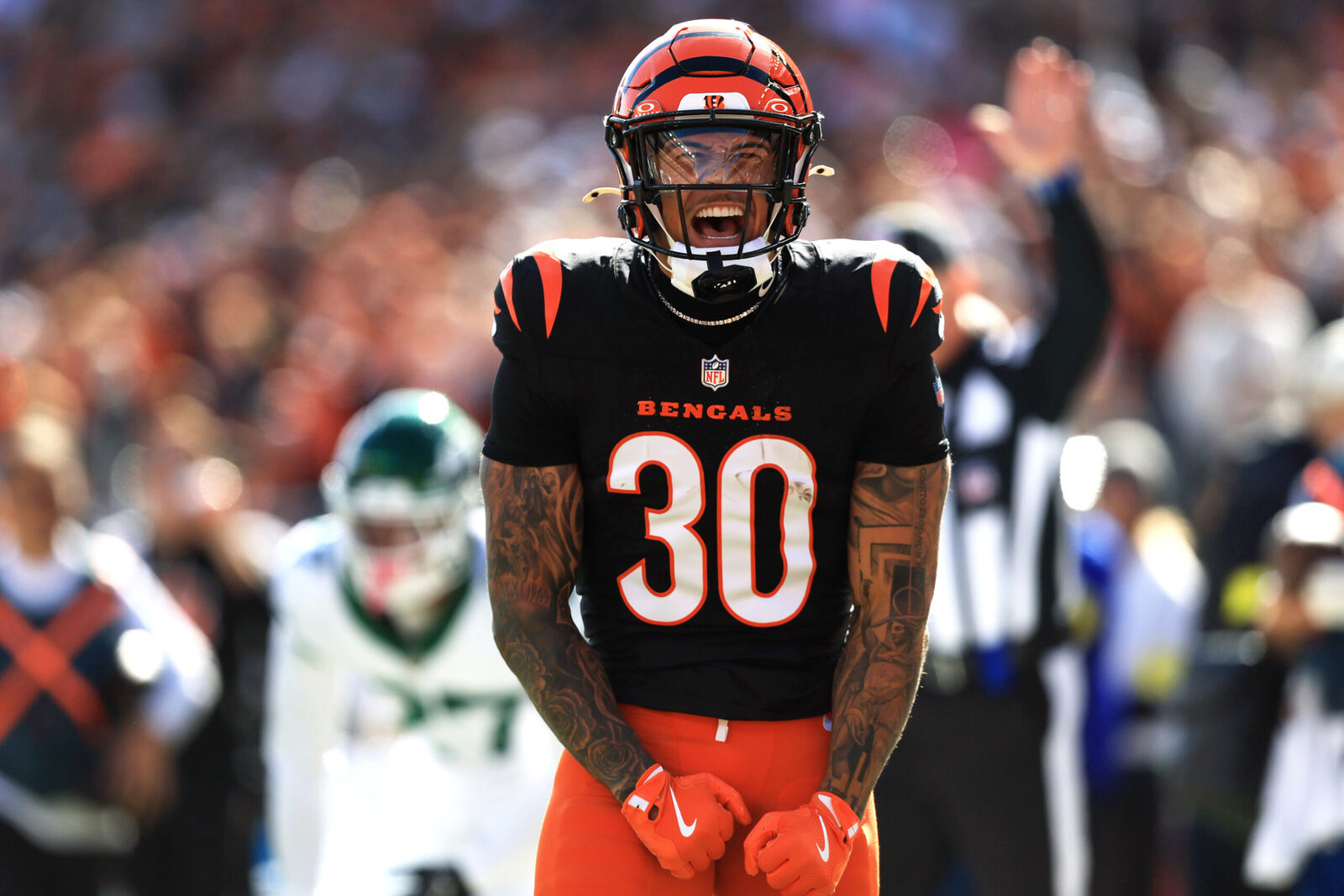 NFL player in action